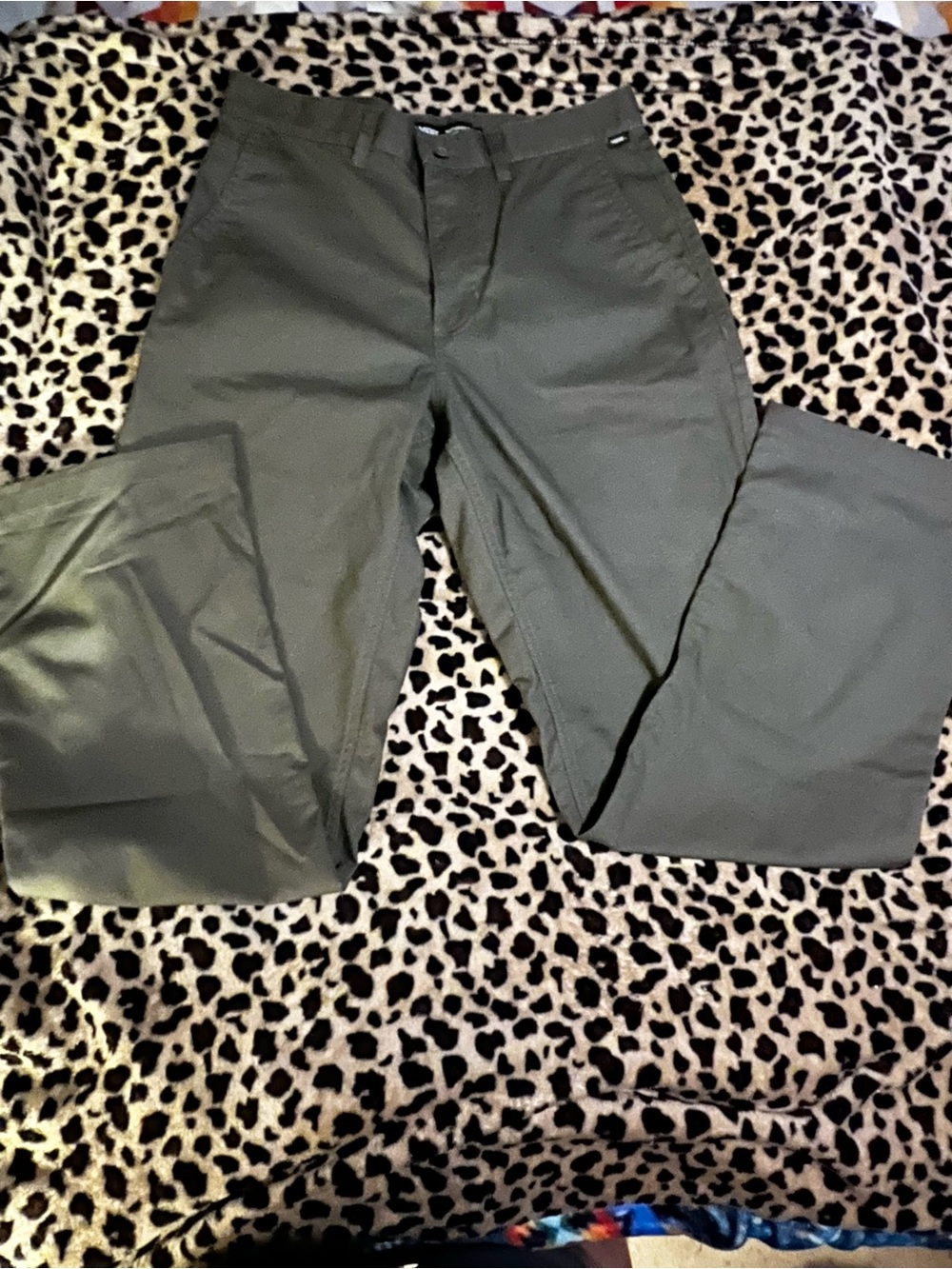 Vans Men's Olive Straight-Leg Pants